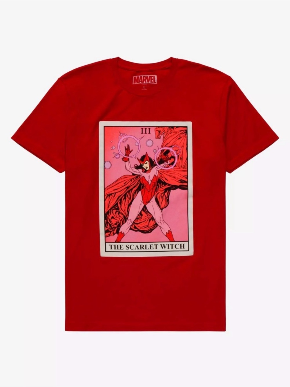 Marvel Unisex Scarlet Witch Tarot Card T-Shirt - BoxLunch Exclusive